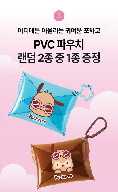 Tanning Pochacco PVC pouch designs; one design supplied at random