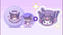 CHASIN RABBITS Kuromi cushion, extra puff and two hair grip pads.
