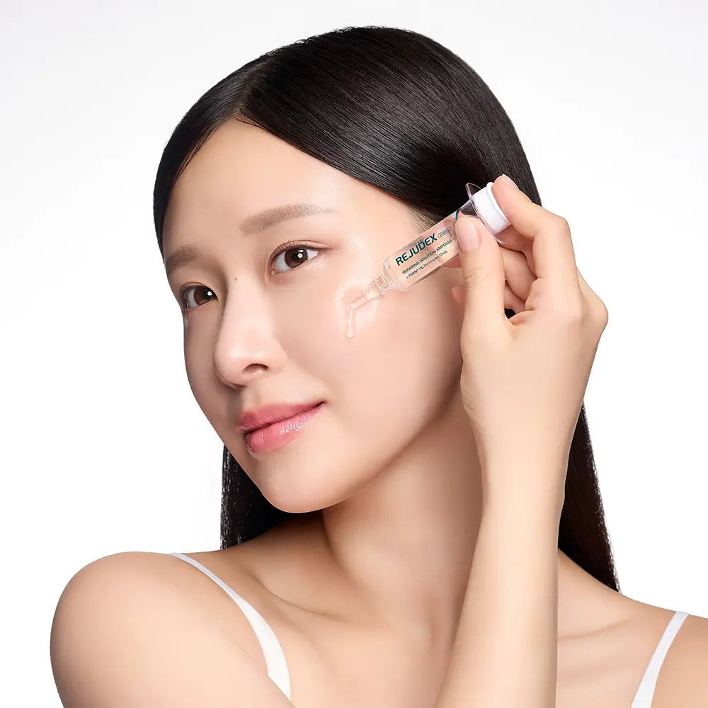 REJUDEX cosmetic ampoule applied topically to facial skin