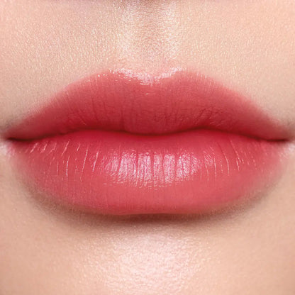 3CE Misty Lip Bare CORAL DRENCH lip colour result.