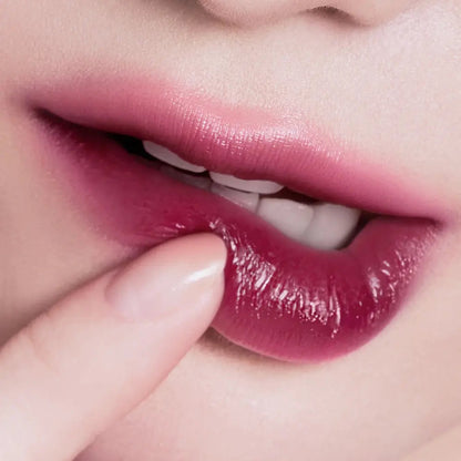 3CE Lazy Pop Lip Stain Violet Gaze lip colour result.