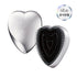 ReFa Heart Brush in Silver. One brush, shown from its design-facing view.