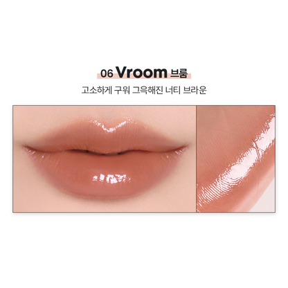 WAKEMAKE Lasting Glow Stick 06 Vroom manufacturer lip and arm color swatch