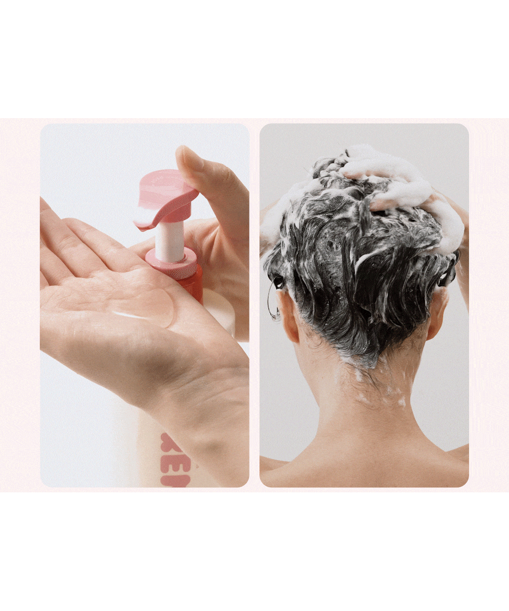 MOREMO x MIFFY Super Repair Shampoo original application and texture demonstration