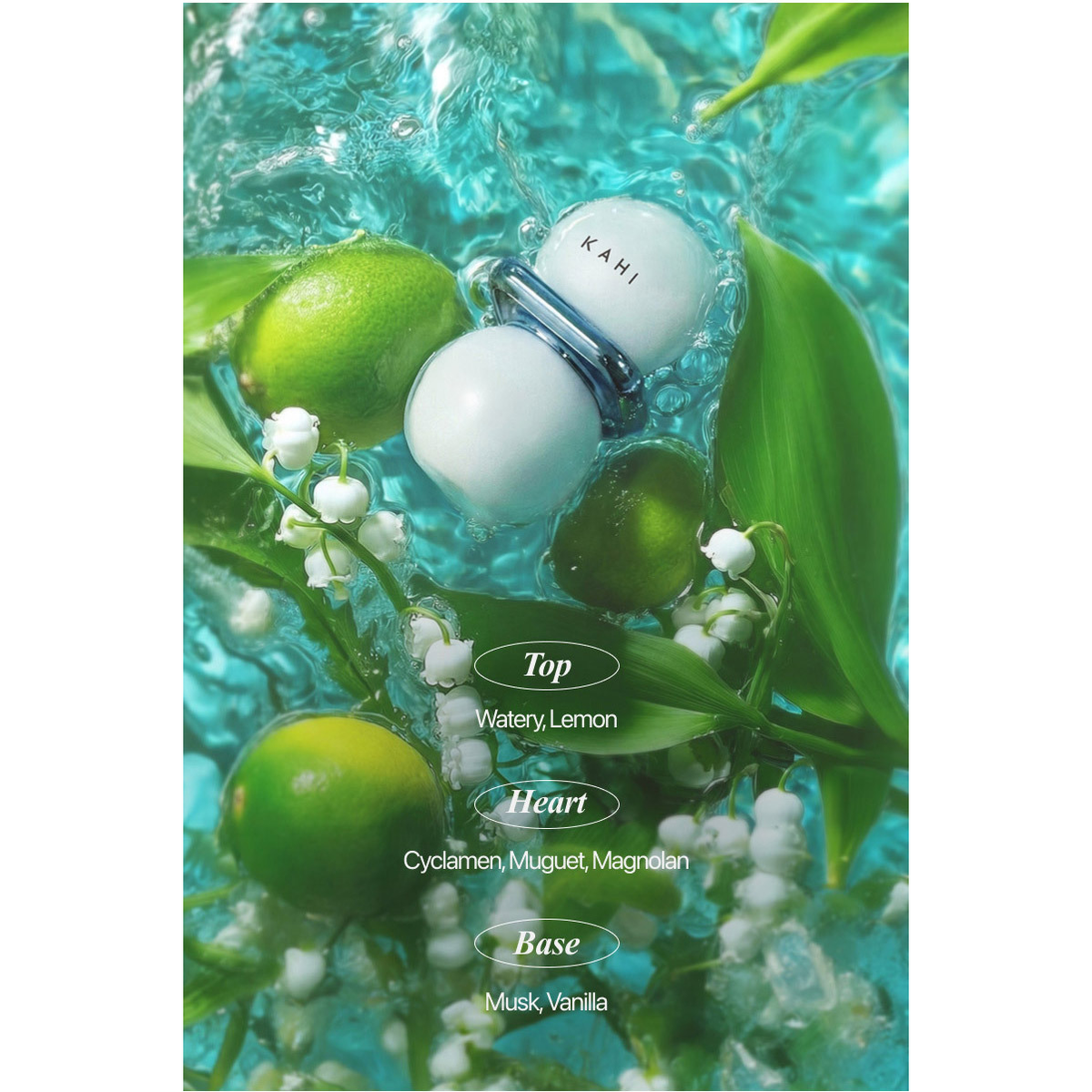 KAHI Bluquatica Solid Perfume 2g: one Blanc Soap perfume with its native fragrance notes.