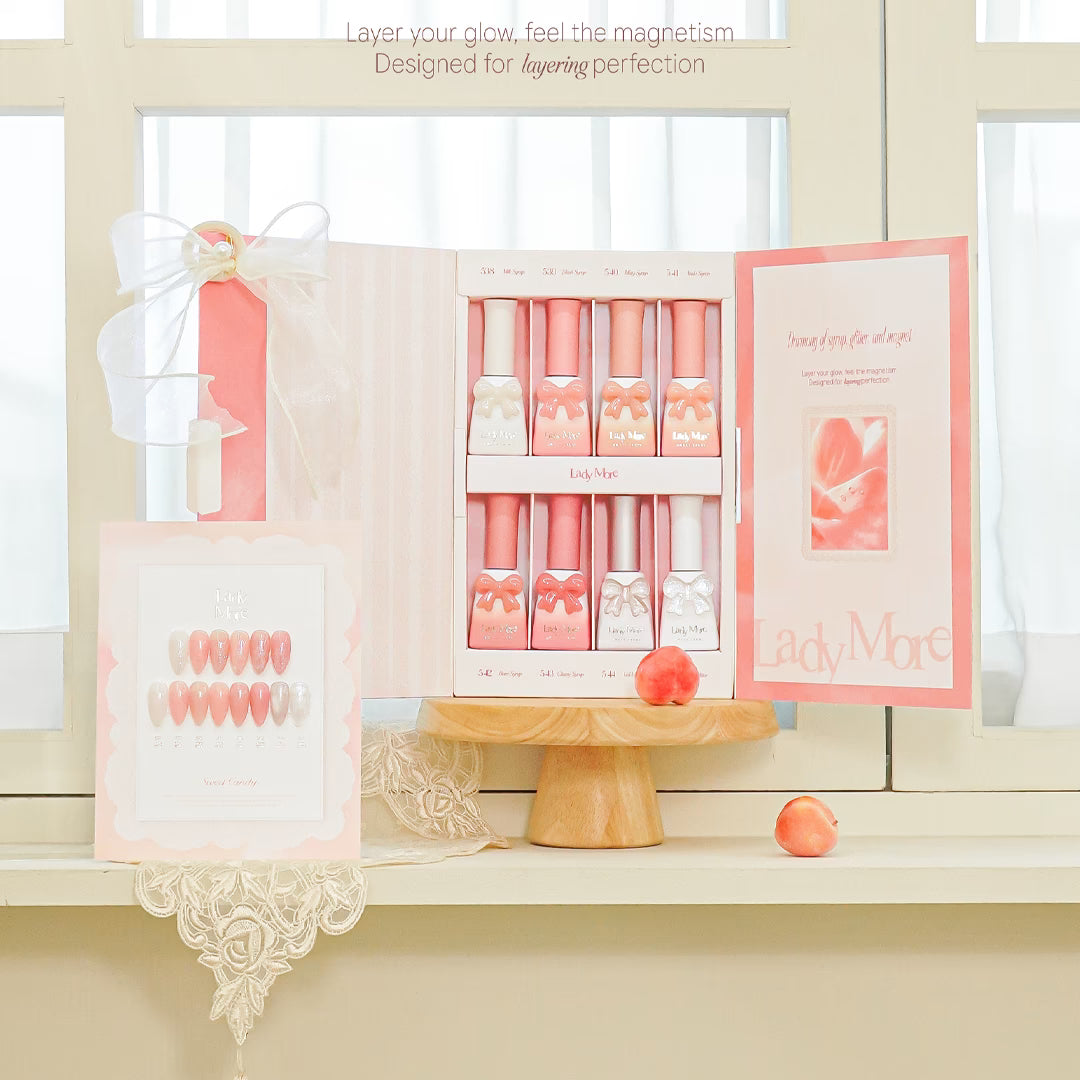CANDYGEL Lady More 8 Color Gel Nail Set: complete real sale-unit collection package.