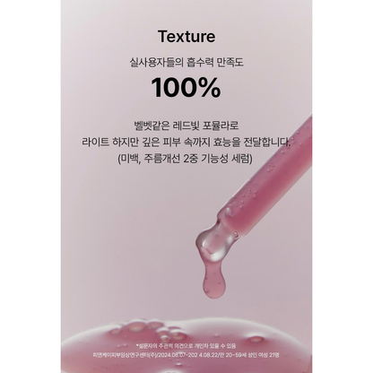Arencia Red Smoothie Serum 8 30ml: native texture overview with all attached captions retained.