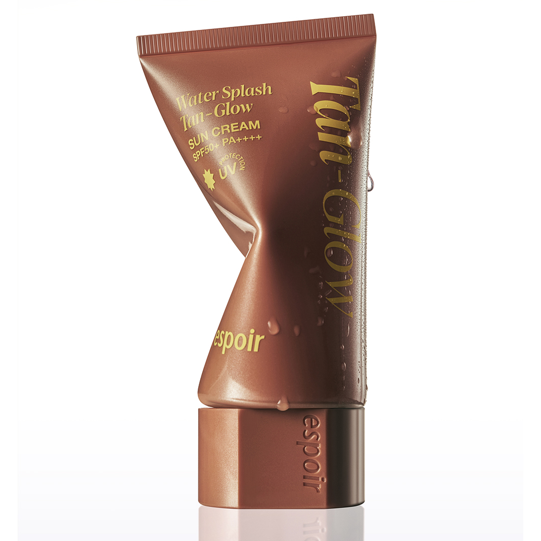 Espoir Water Splash Sun Cream Tan Glow 50ml: complete single current-version tube.
