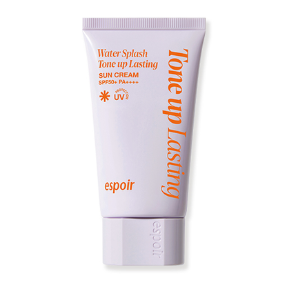 Espoir Water Splash Sun Cream Tone Up Lasting 50ml: complete single current-version tube.