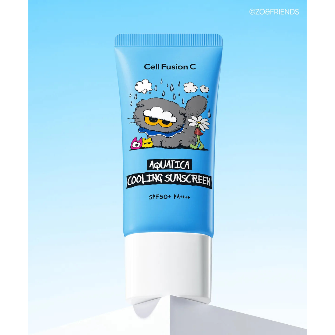 Cell Fusion C x ZO&amp;FRIENDS Aquatica Cooling Sunscreen 35ml: complete single character-edition 35ml tube.