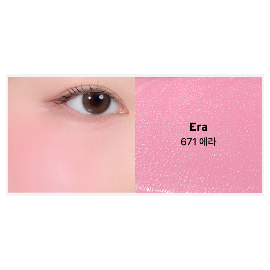 Actual Oddtype 671 Era cheek and texture shade swatch; not a bottle or package-front photograph