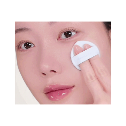 Actual BANILA CO cooling no-sebum cushion puff application