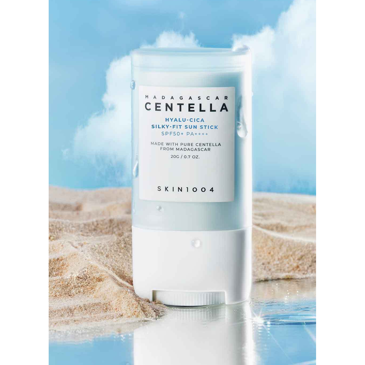 SKIN1004 Madagascar Centella Hyalu-Cica Silky-Fit Sun Stick 20g - exact single sale unit.