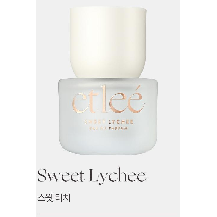 etleé Eau de Parfum30ml: one complete Sweet Lychee bottle, original manufacturer product-name card.