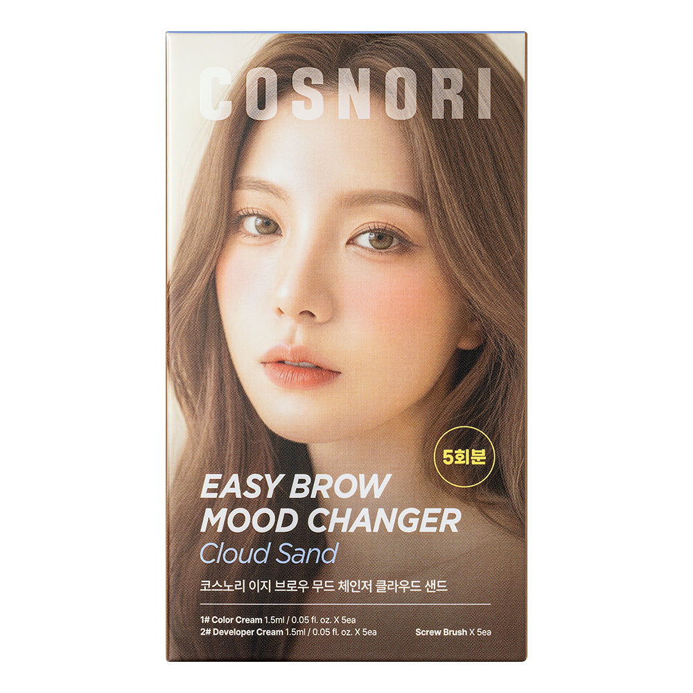 COSNORI Easy Brow Mood Changer: complete original five-treatment kit carton in Cloud Sand.