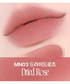 fwee Rose Obsession original MN03 Dries Rose labeled lip swatch