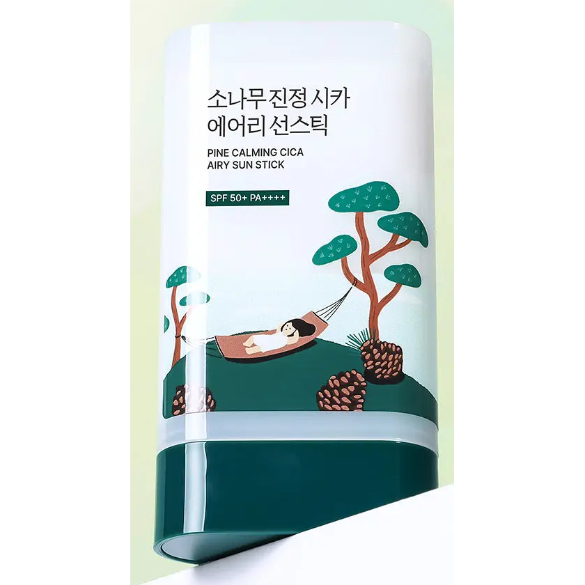 ROUND LAB Pine Calming Cica Airy Sun Stick SPF50+ PA++++ 19g - complete single sale unit.