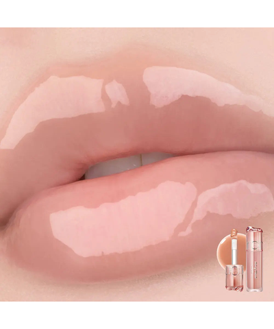 rom&amp;nd Juicy Flash Lip Oil original [ILLIT WONHEE Pick] Pomelo Light lip swatch reference