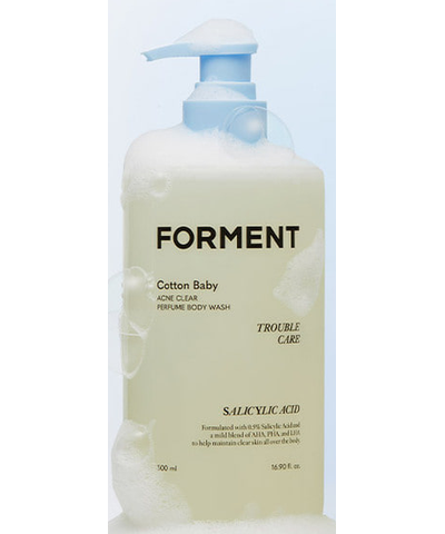 FORMENT Acne Clear Perfume Body Wash actual single 500ml Cotton Baby bottle with original capacity label