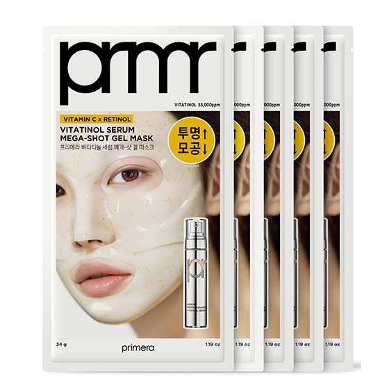 Primera Vita-Tinol Serum Mega-Shot Gel Mask five actual individually sealed sachets