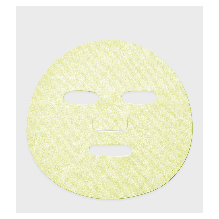 DEWYTREE cooling mask actual green microfiber sheet shape and eye-mouth openings