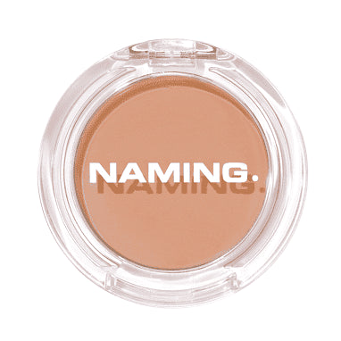 NAMINGFluffyPowderBlush KAYA: the actual complete closed transparent compact from this exact source variant, original powder shade and labels preserved.