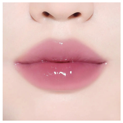 BBIA Over Glaze 03 Grape Syrup actual lip-wear color sample; not a bottle front photograph