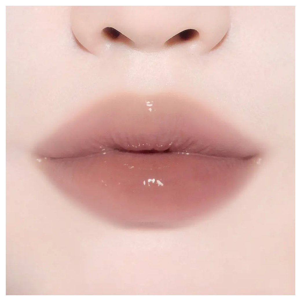 BBIA Over Glaze 07 Walnut Syrup actual lip-wear color sample; not a bottle front photograph