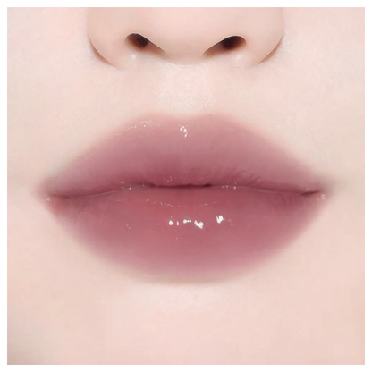 BBIA Over Glaze 08 Jujube Syrup actual lip-wear color sample; not a bottle front photograph