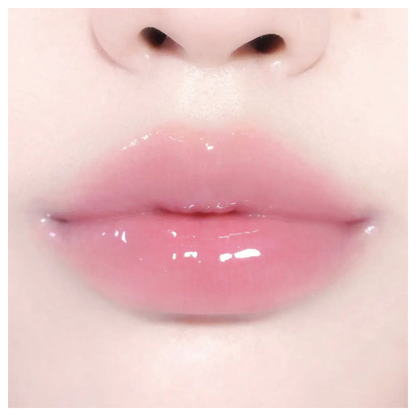 BBIA Over Glaze 10 Strawberry Plop actual lip-wear color sample; not a bottle front photograph
