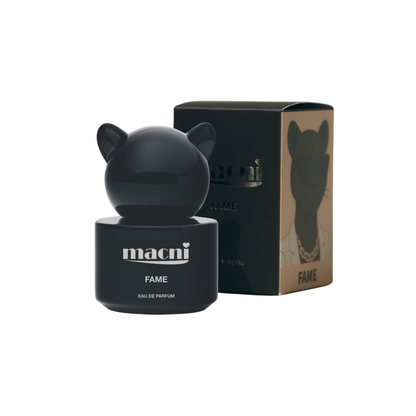 macni FAME Eau de Parfum complete original bottle and carton