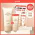 Standard goodal Neutral Beige Sun BB kit showing one 50 ml tube, one25ml mini and original50ml+25ml retail carton. No Cinnamoroll edition or card sticker.