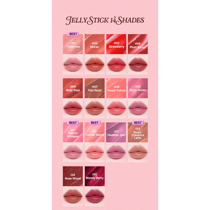 tip toe Jelly Lip Stick 3.5g: shade or application guide.