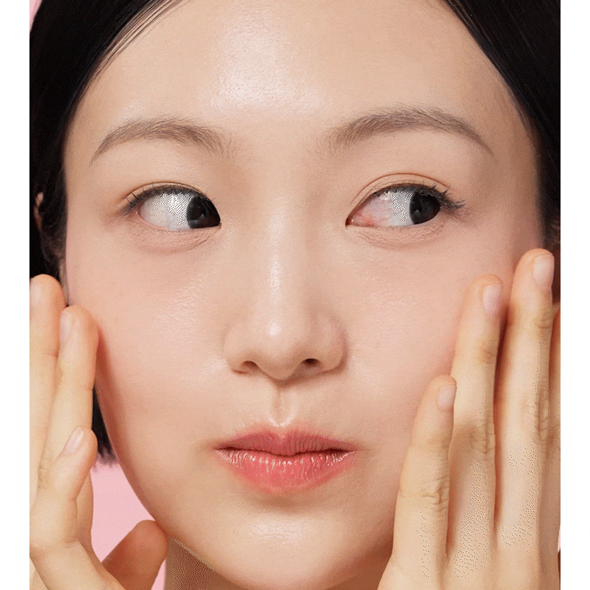 AHC Masters Tone Up Sun Serum: genuine manufacturer demonstration of the tone-up finish; one application shown.