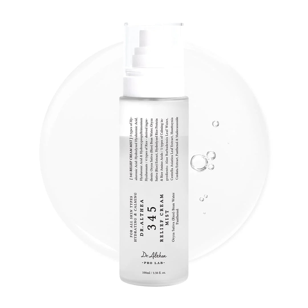Dr.Althea 345 Relief Cream Mist: one original 100 ml spray bottle, with the 100 ml label visible.