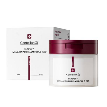 Centellian24 Madeca Mela Capture Ampoule Pad 60 Sheets: One original 60-pad jar with its matching retail carton.