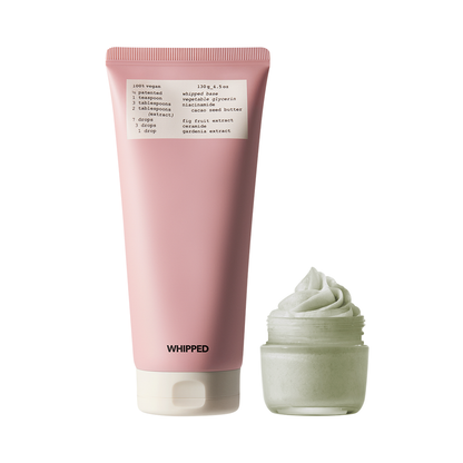 WHIPPED Vegan Pack Cleanser 130g + 25ml Mini Muhwabutter exact complete sale unit including mini.