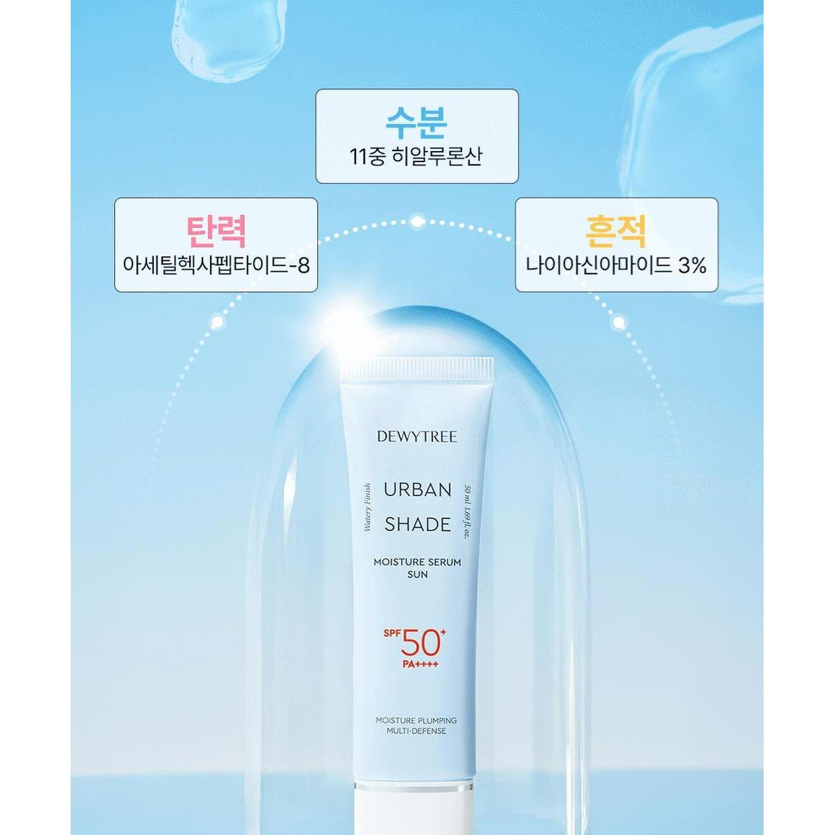 Complete ingredient panel for the offered 11-hyaluronic-acid Urban Shade Moisture Serum Sun