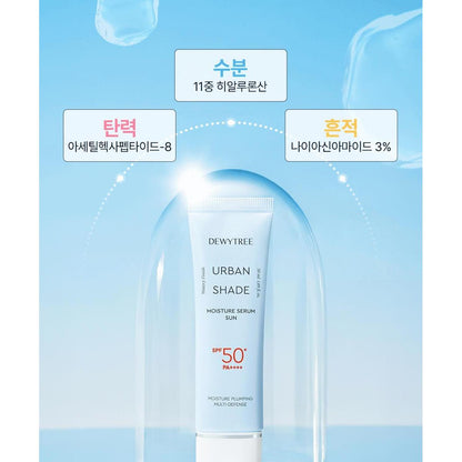 Complete ingredient panel for the offered 11-hyaluronic-acid Urban Shade Moisture Serum Sun