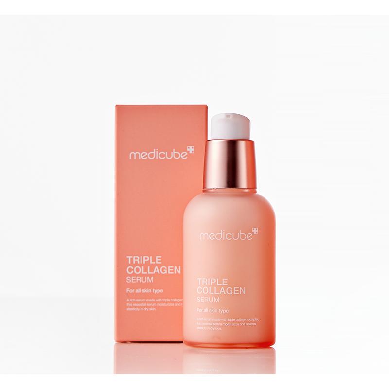 Medicube Triple Collagen Serum 4.0 peach 55ml pump bottle with its box