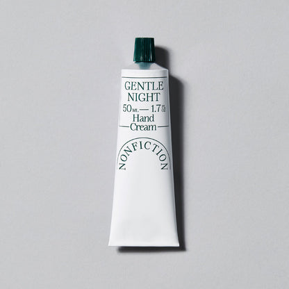 NONFICTION Gentle Night Hand Cream 50ml single tube; exact fragrance and capacity labels intact.