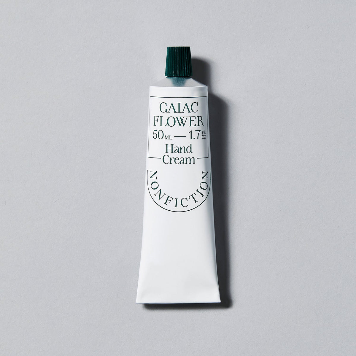 NONFICTION Gaiac Flower Hand Cream 50ml single tube; exact fragrance and capacity labels intact.