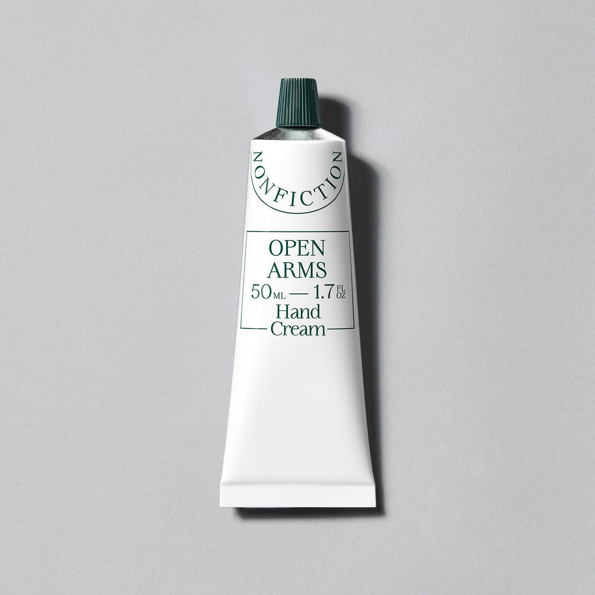 NONFICTION Open Arms Hand Cream 50ml single tube; exact fragrance and capacity labels intact.