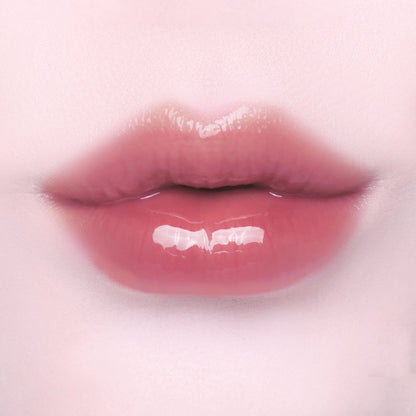 Dinto Frozen Lip Jelly 381 Spell original lip swatch; cosmetic finish demonstration.