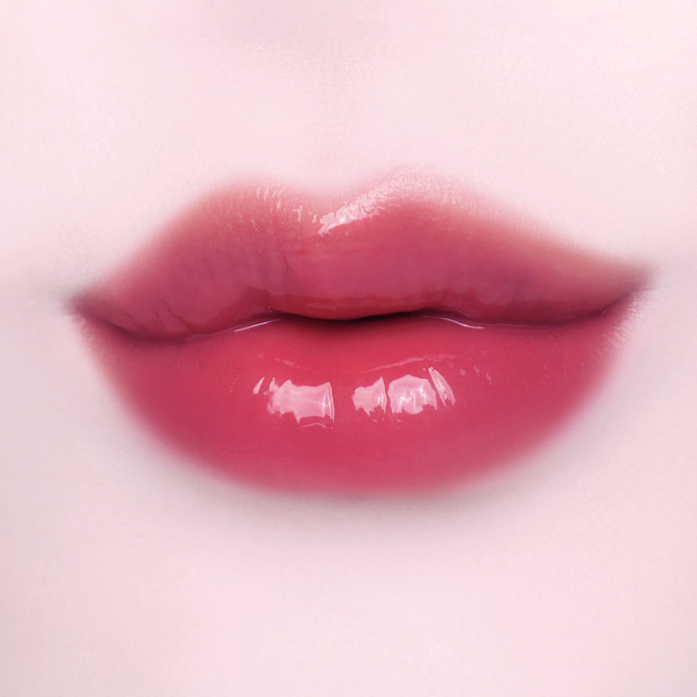 Dinto Frozen Lip Jelly 382 Witch original lip swatch; cosmetic finish demonstration.