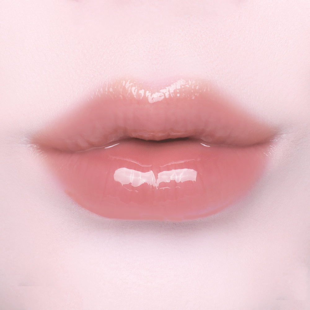 Dinto Frozen Lip Jelly 374 Dove original lip swatch; cosmetic finish demonstration.