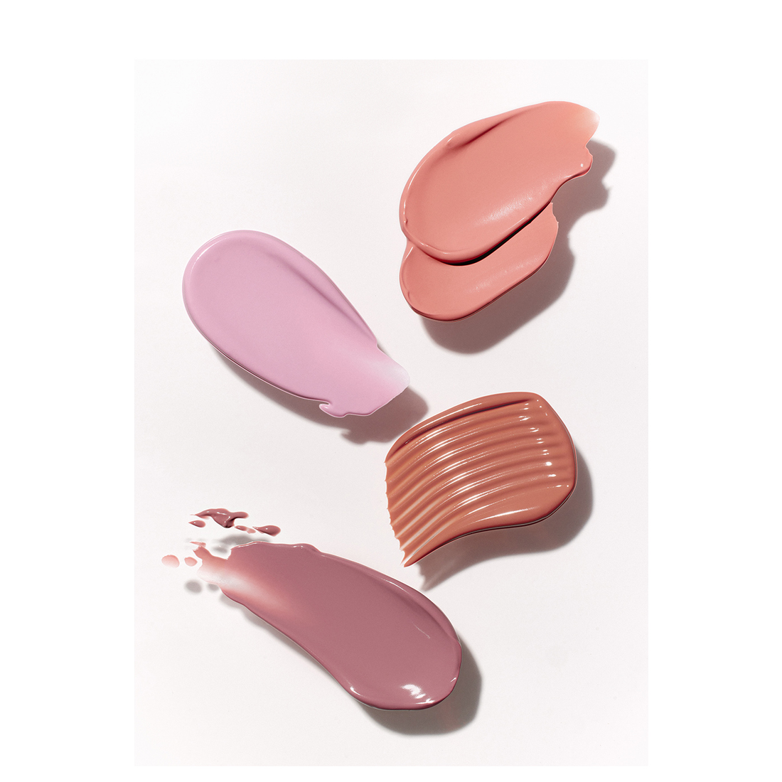 nuse Mousse Care Cheek five-shade texture choice image; one selected 16ml bottle is supplied.