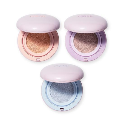 Espoir Dewlike Jello Tone-Up Cushion genuine three-shade compact choices; one selected15g compact supplied.