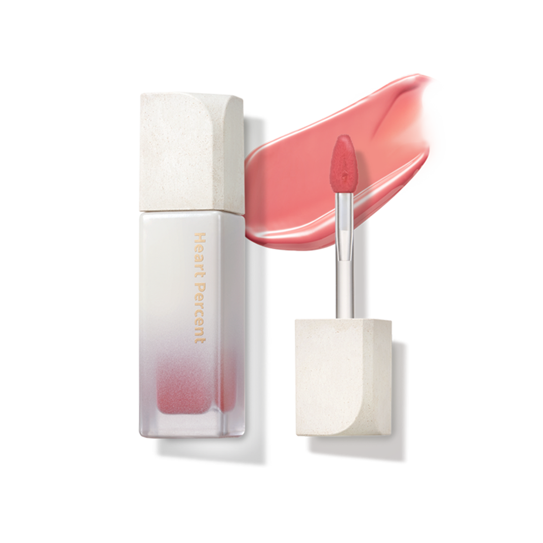 Heart Percent Dote On Mood Pure Glow Tint 01 Peach Coral, one tint with its applicator