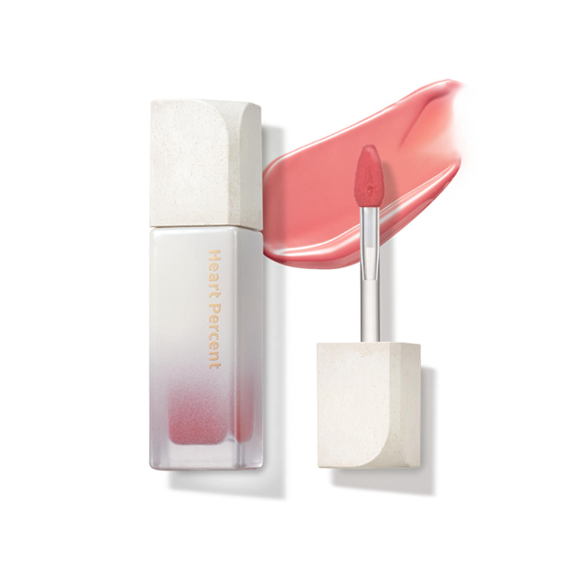 Heart Percent Dote On Mood Pure Glow Tint 01 Peach Coral, one tint with its applicator